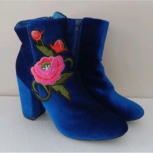Hot Kiss Boots Women's Floral Boots Booties Ankle Size 7